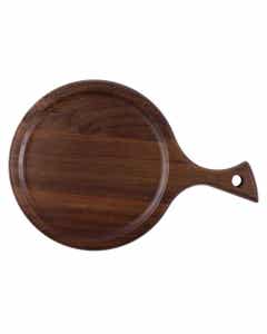 Bandeja Para Servir Redonda De Madera 34X23X2Cm