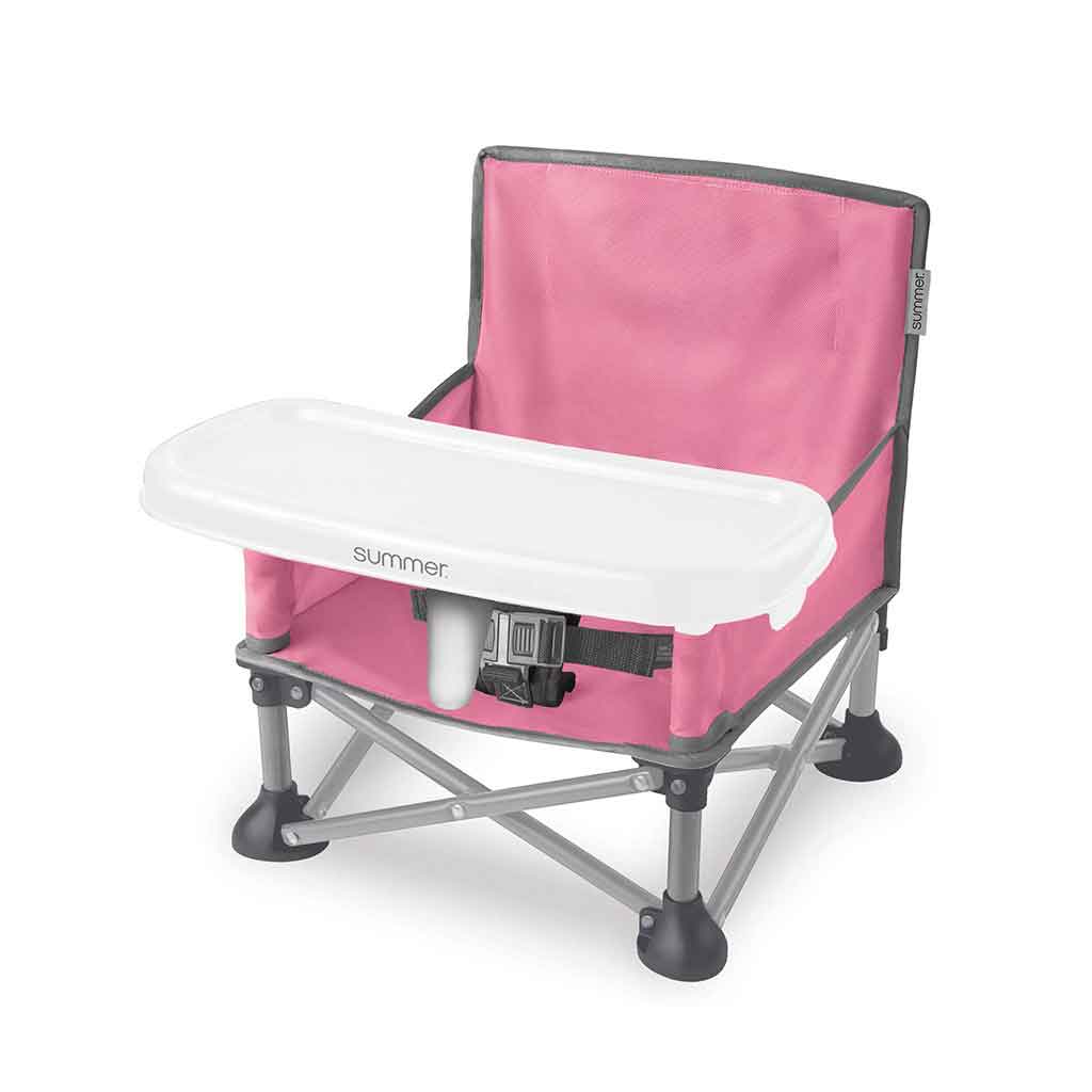 Silla pórtatil para bebés rosado Pop 'N Sit Summer Infant