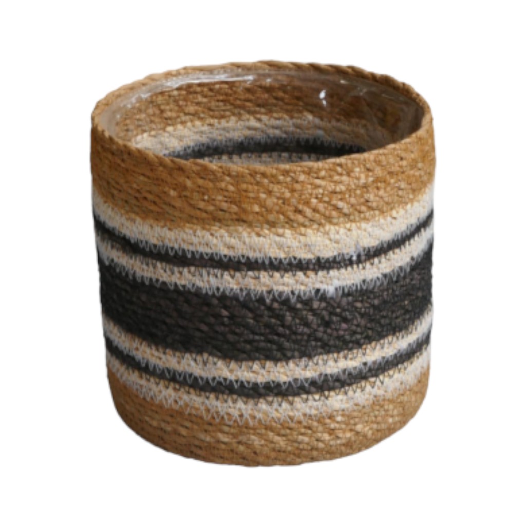 Cesta Para Maceta Diseño Rayado 16X16Cm