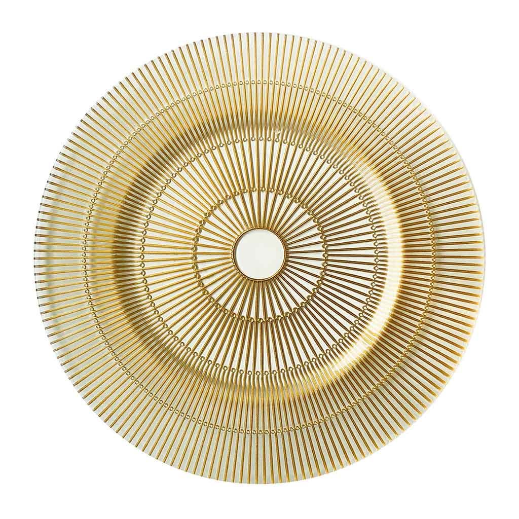 Plato De Fondo Dorado Redondo 33Cm