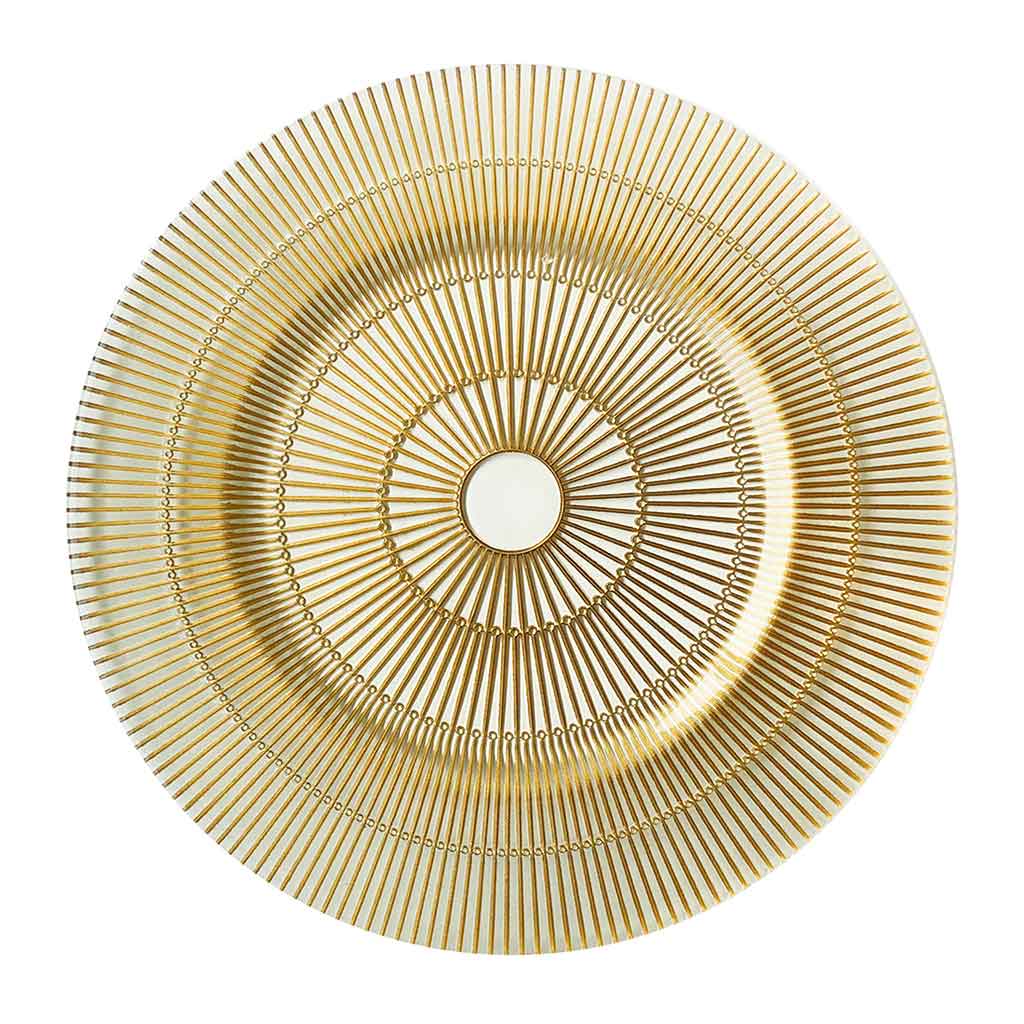 Plato De Fondo Dorado Redondo 33Cm