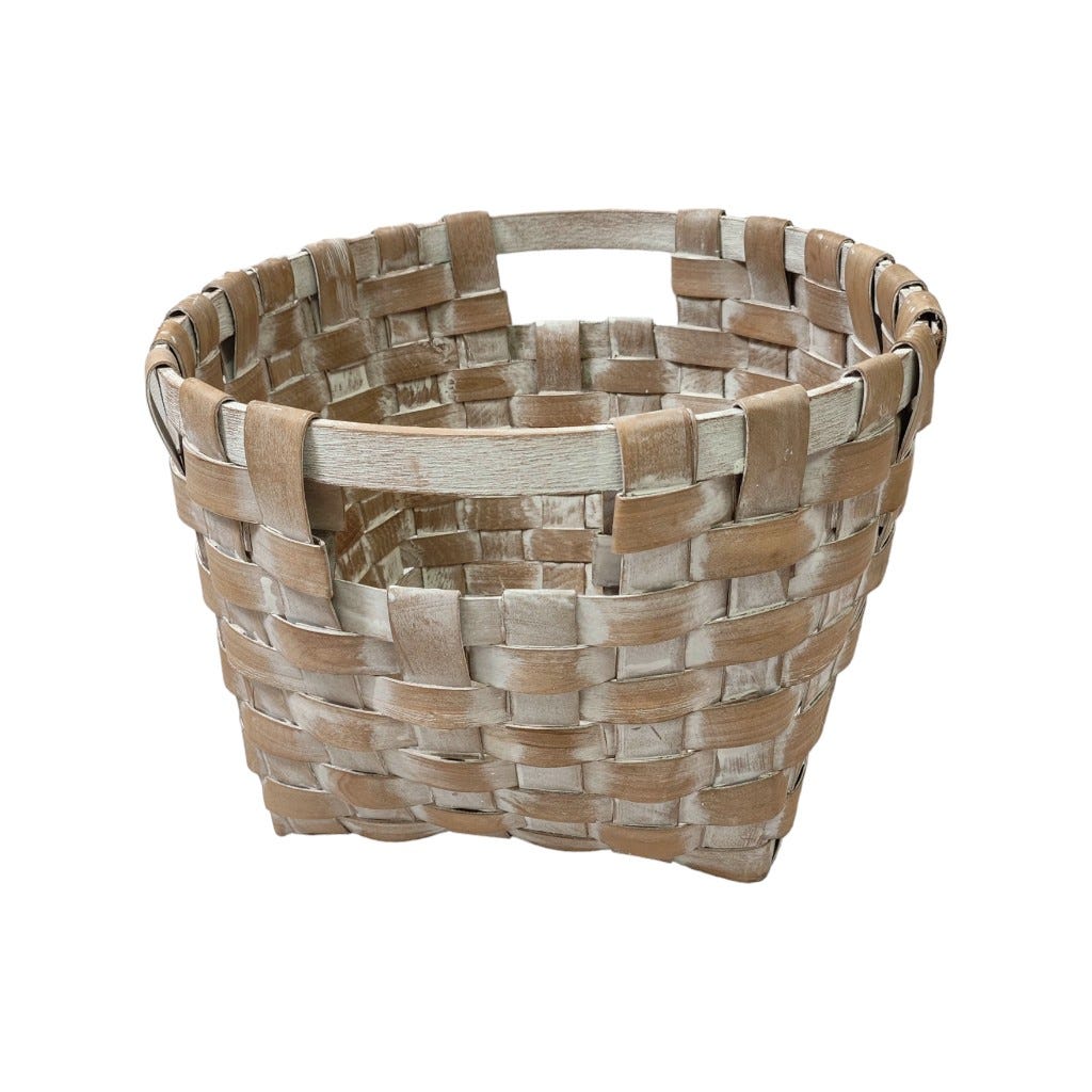 Cesta De Madera 32X32X21.5Cm