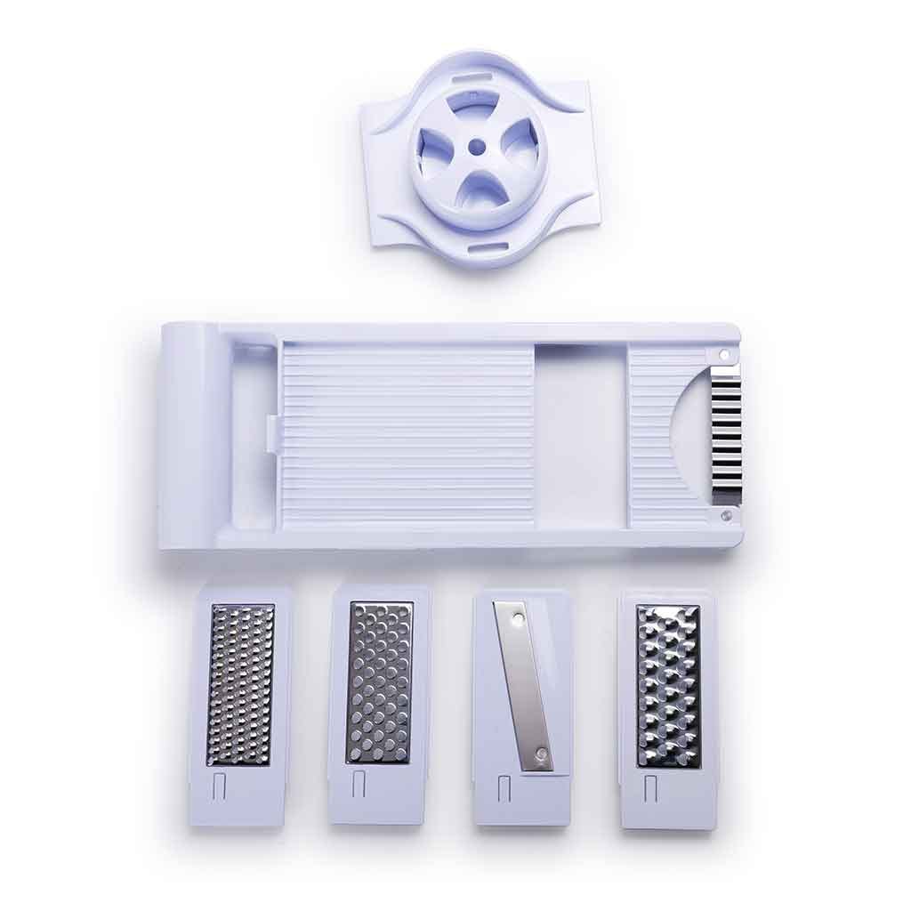 Rebanador De Cocina Blanco 5 En 1