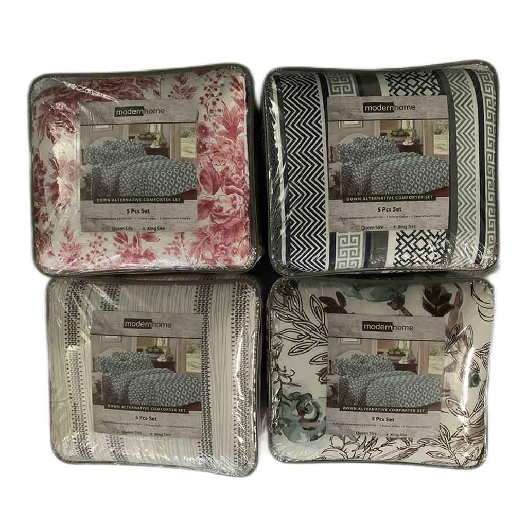 Juego De Confort Alternativo De Plumas 5pzas King Surtidos