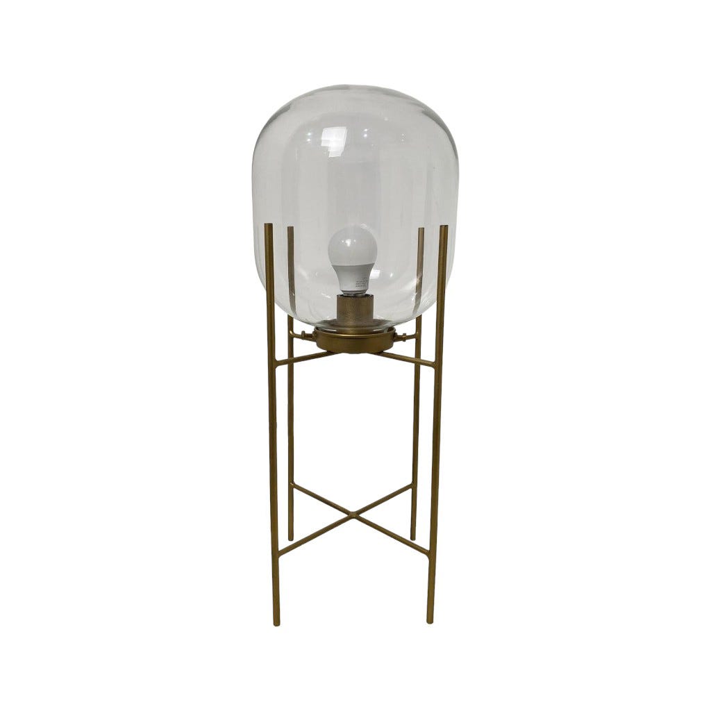L&aacute;mpara De Mesa Con Esfera De Vidrio 22X22X56.5Cm