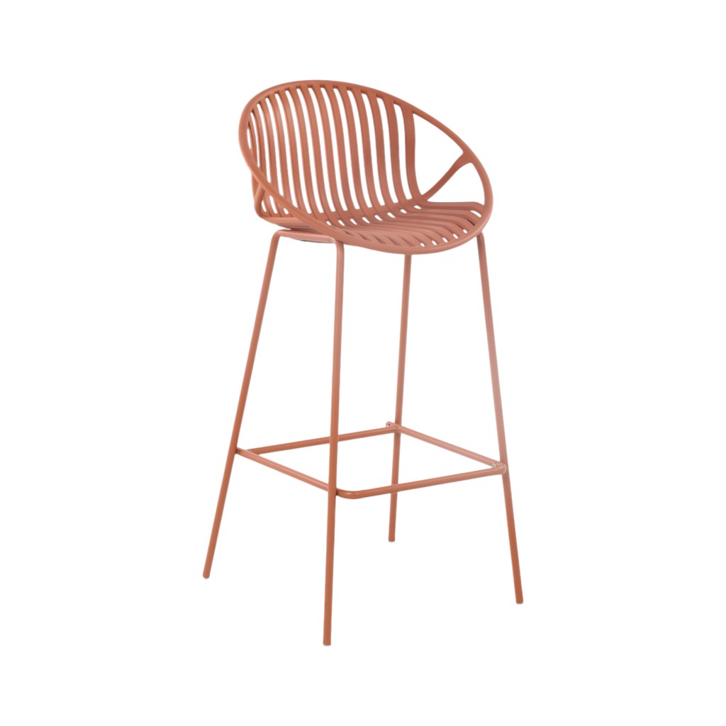 Silla De Bar Polapi Terracota 51X49X100Cm