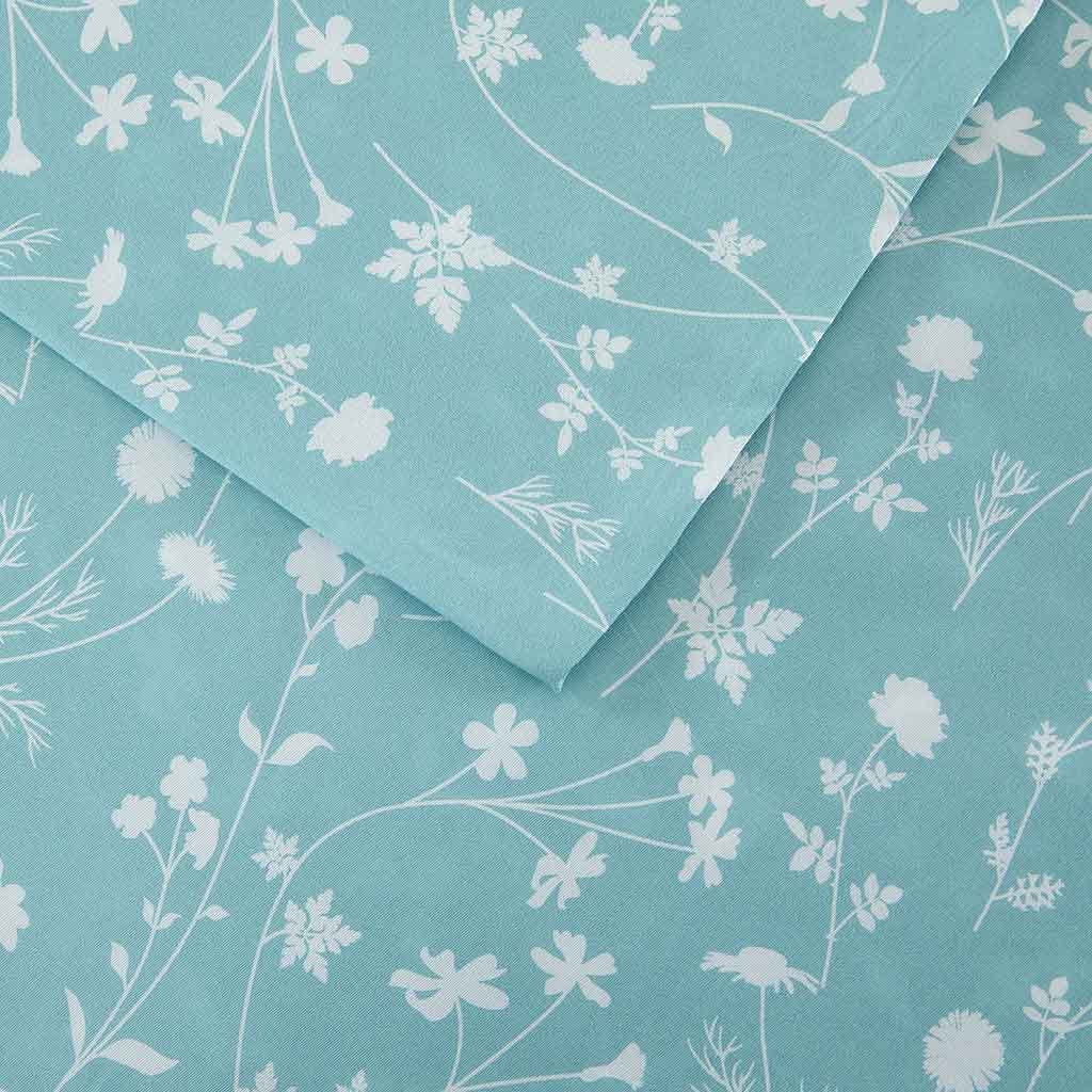 Juego De Sabanas Estampada Azul Full