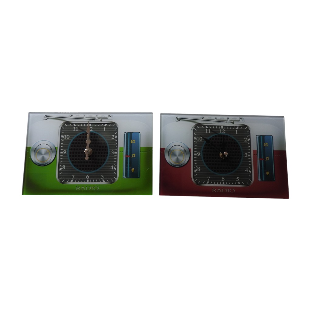 Reloj De Mesa Con Diseño De Radio 23x15x4cm