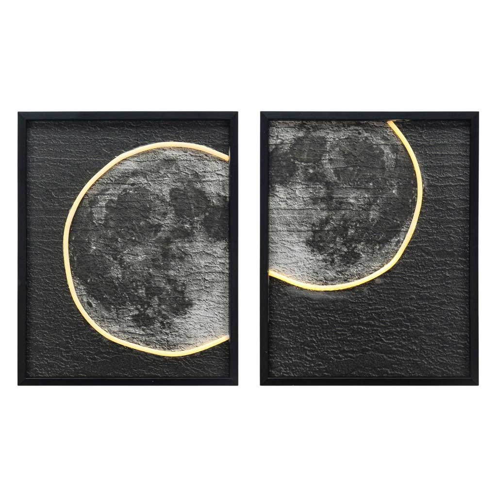 Cuadro Decorativo De Luna Con Luz Led Surtido 40x50x4cm