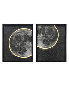 Cuadro Decorativo De Luna Con Luz Led Surtido 40x50x4cm