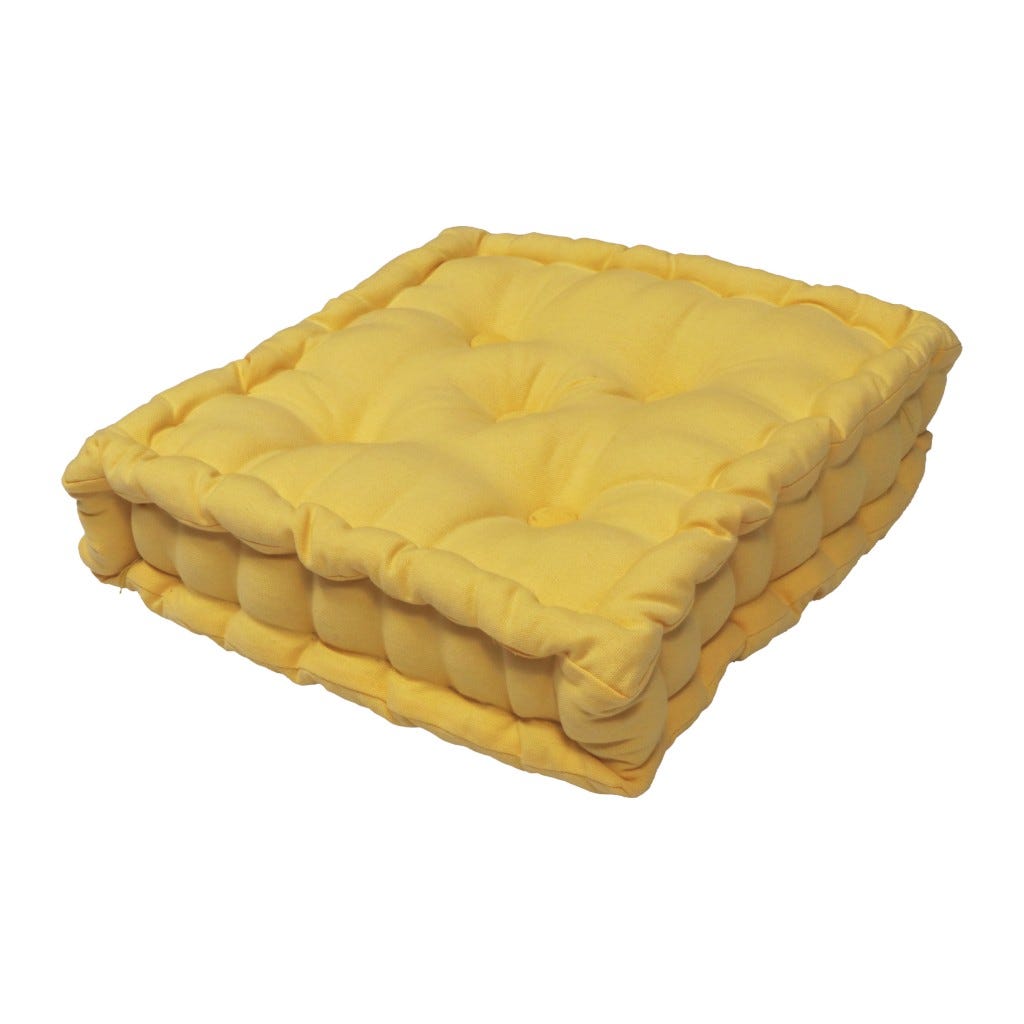 Cojín Para Piso Amarillo 40x40x8cm