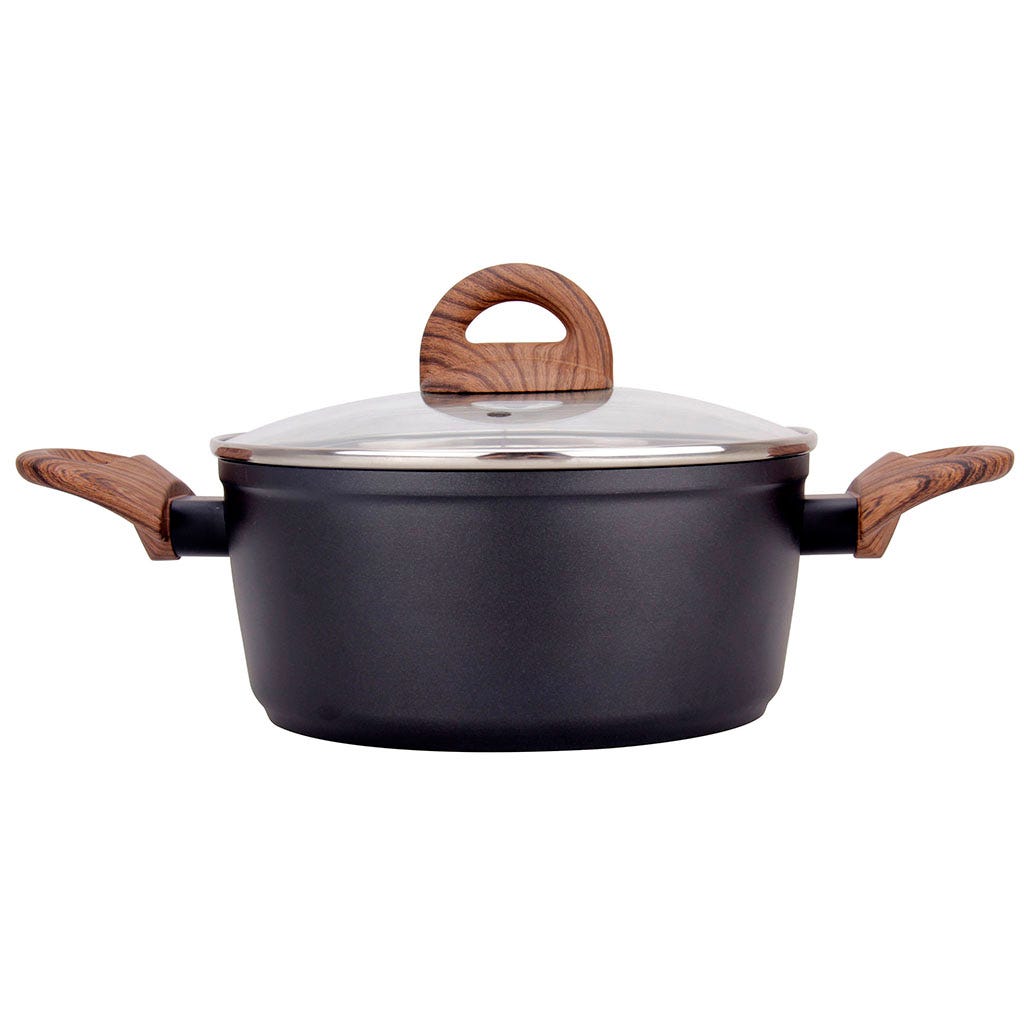 Olla con tapa Amercook con asas de madera 20 cm