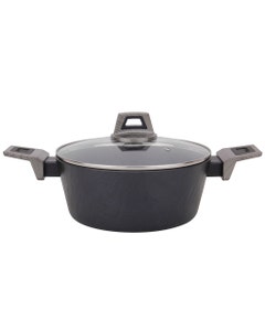 Olla con tapa Amercook con doble asa pintada de madera
