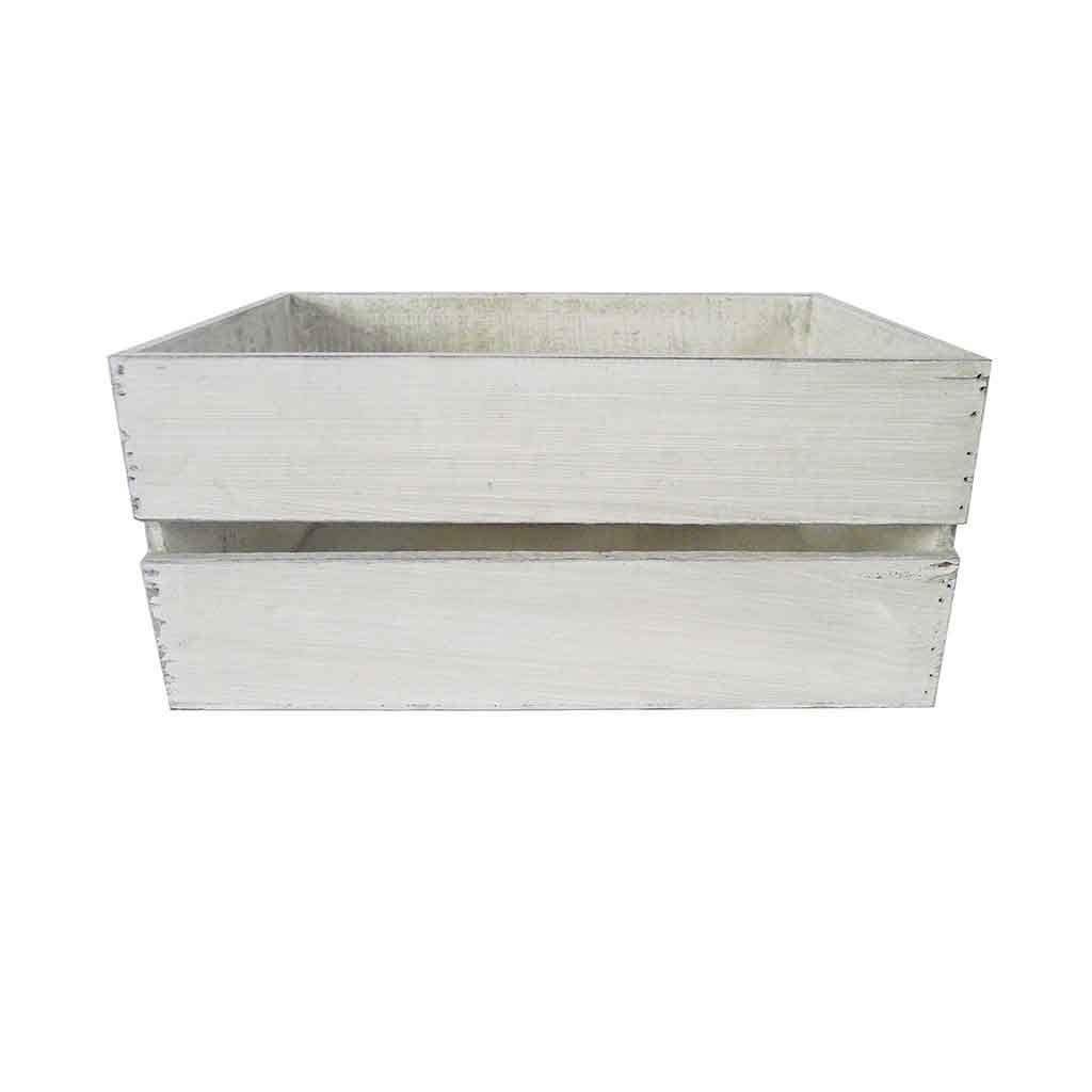 Cesta De Madera Gris 40X30X18