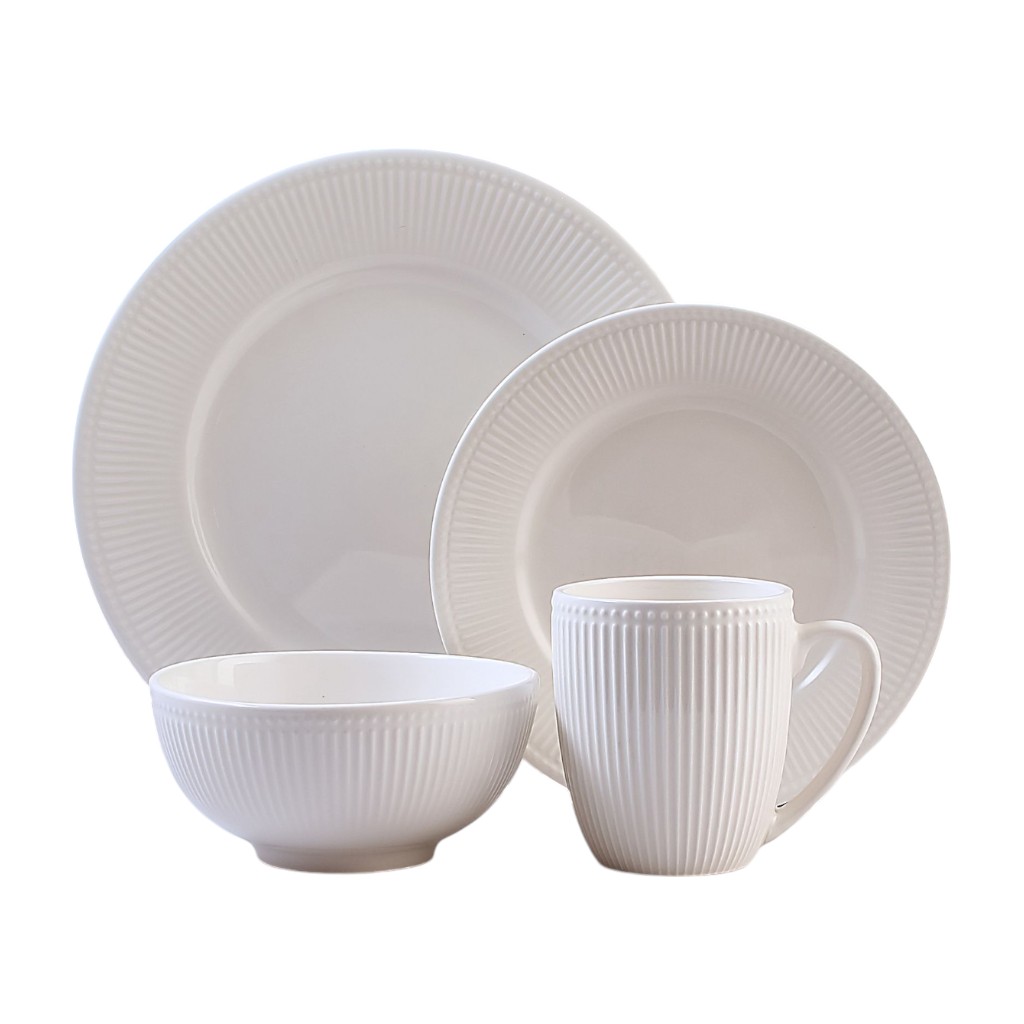 Juego De Vajilla Blanco 16Pzs