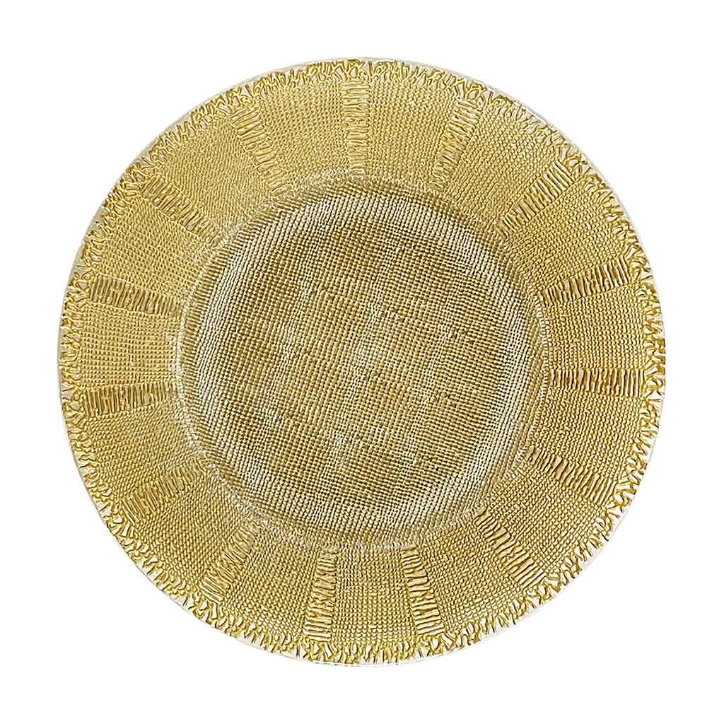Plato De Fondo Con Detalles Dorado 33Cm