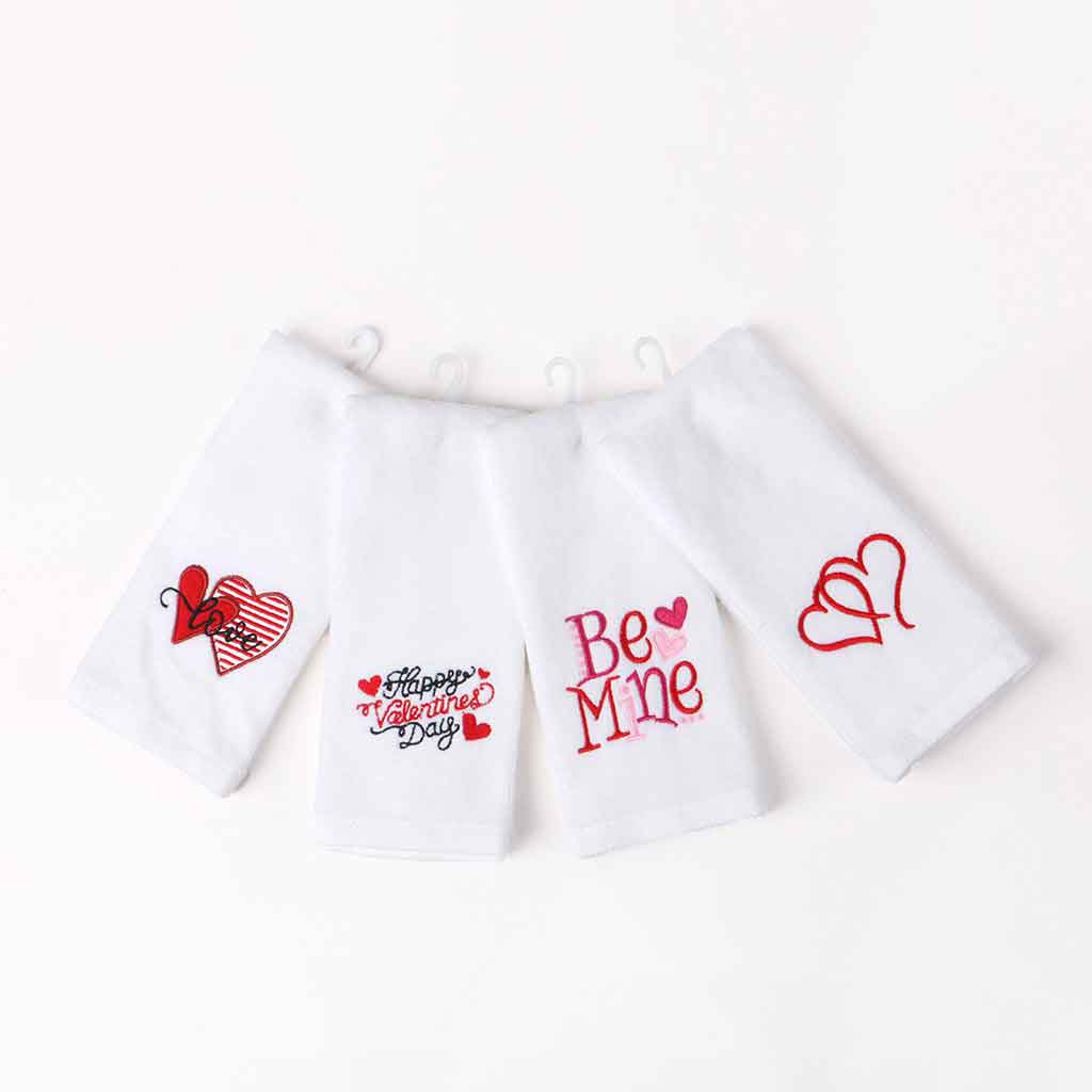 Toalla de mano con estampado de san valentin surtido