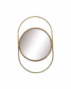 Espejo de pared decorativo dorado 40X64.5X1.5CM