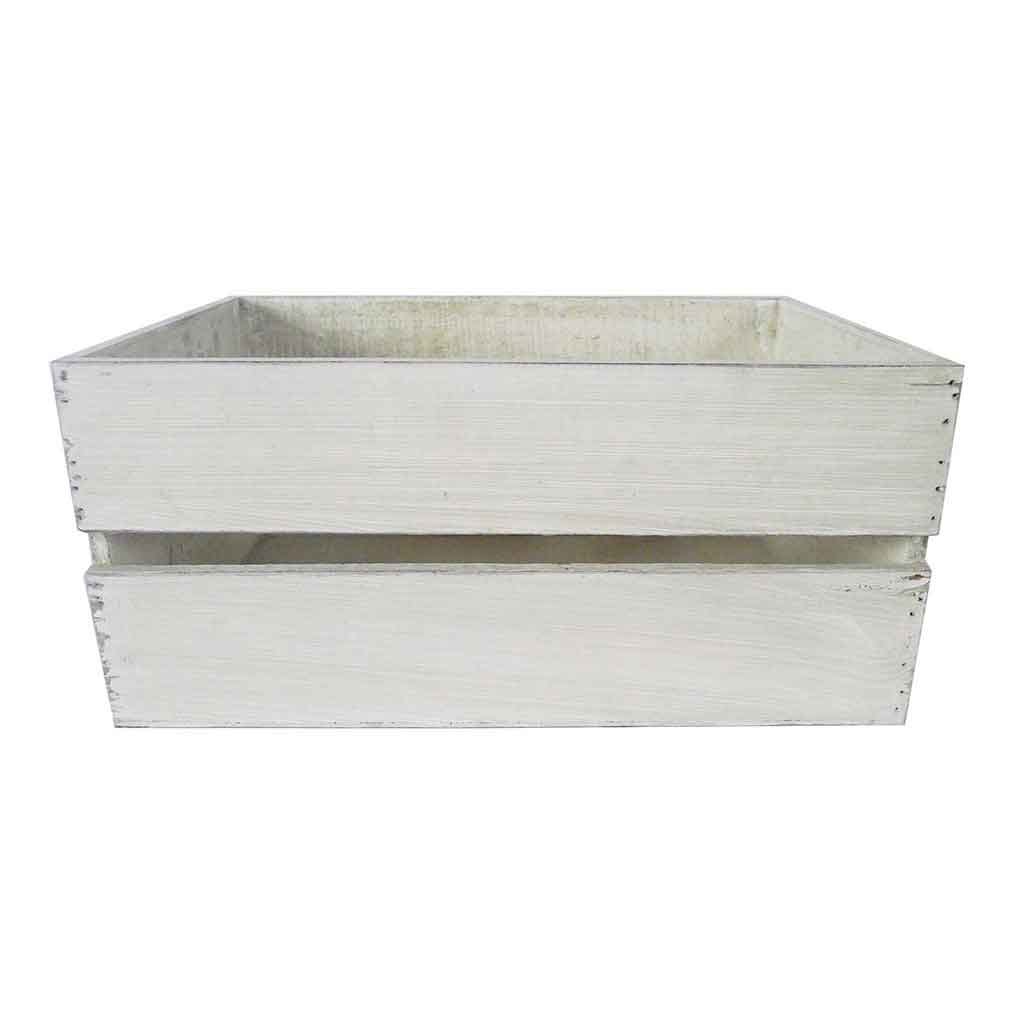 Cesta De Madera Gris 55X45X25