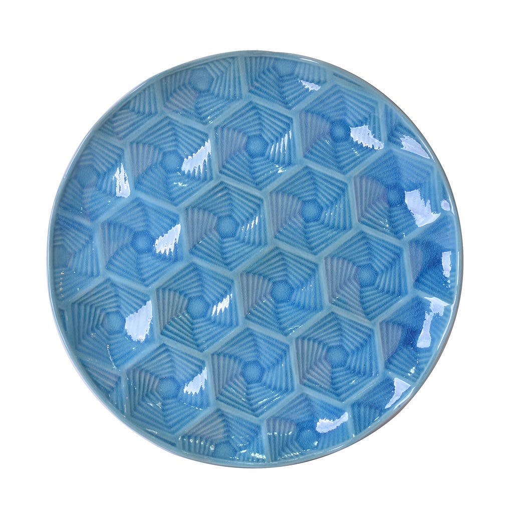 Plato Decorativo Azul Claro