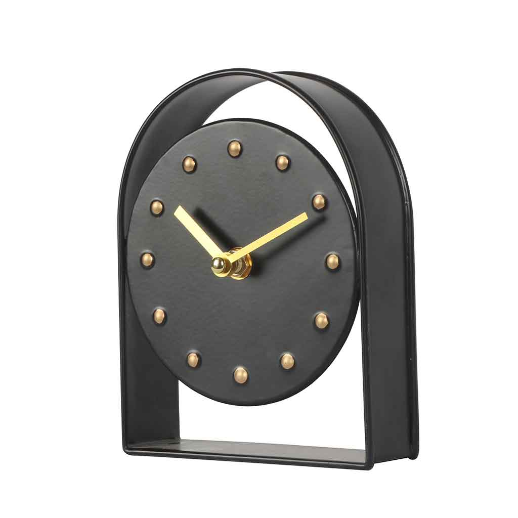 Reloj de mesa decorativo negro 13X16.5X5.5CM