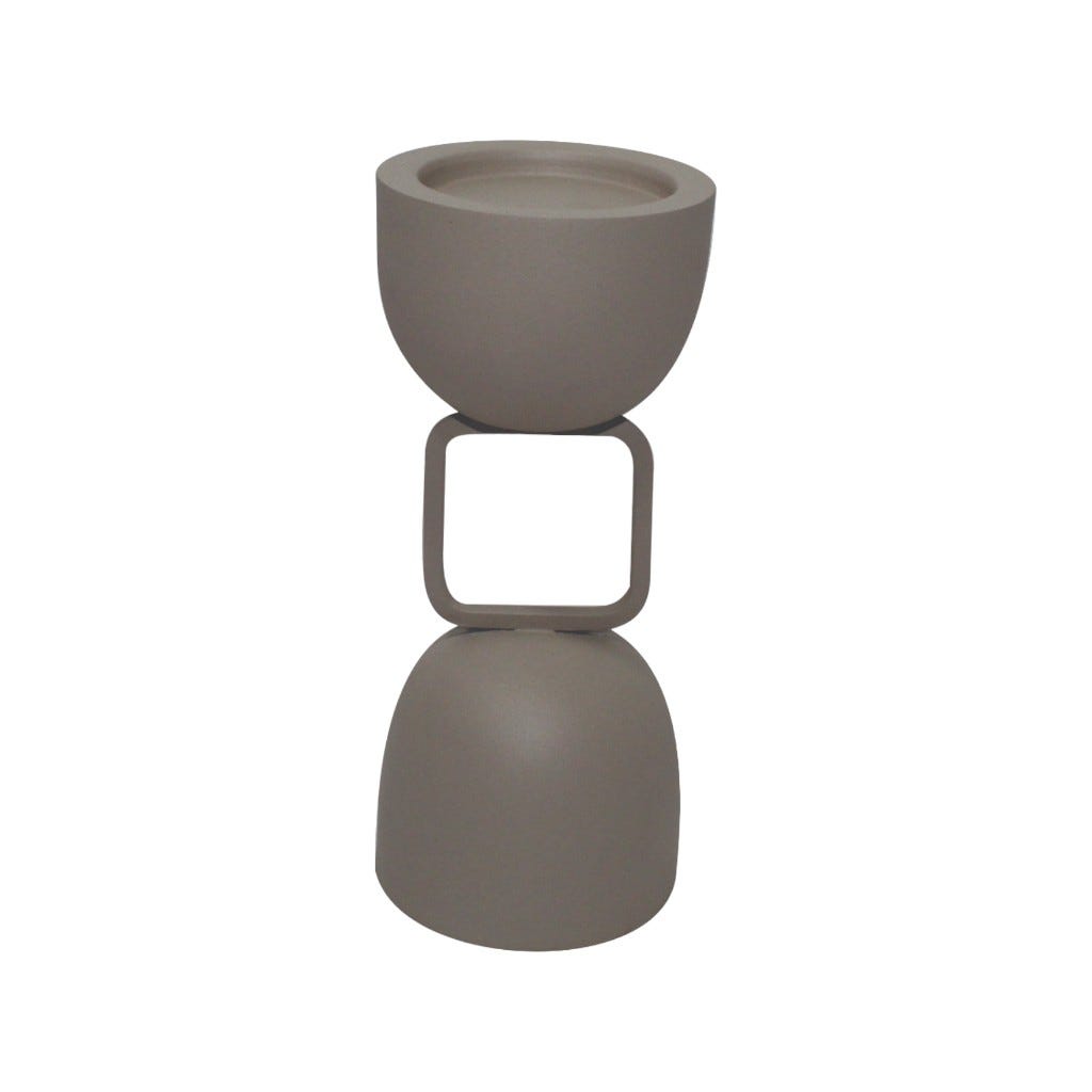 Candelabro Blanco Hueso 10X7X24.5Cm