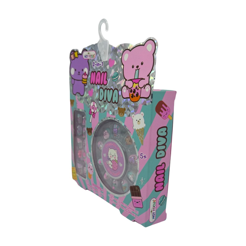 Hot Focus 2 Sets De Uñas Postizas 3D 20Pzs