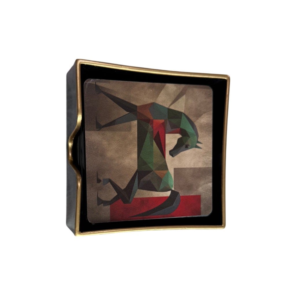 Juegos De Portavaso Estampado Caballo 6 Pzas 12Cm