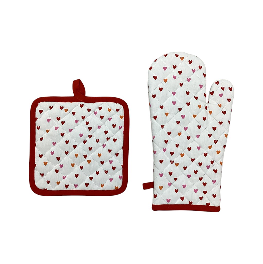 Set 2pz De Agarra Olla-guante Amado 20x20cm