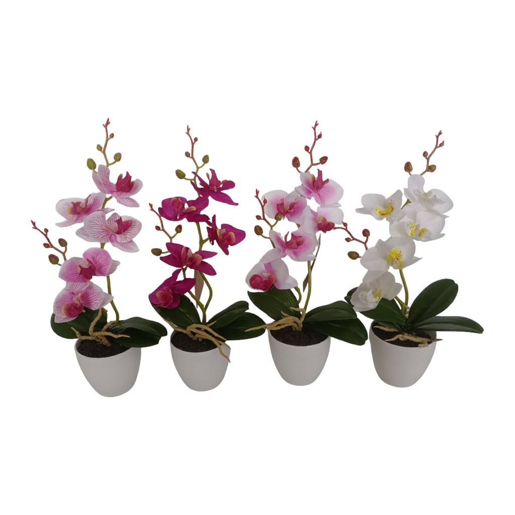 Orquídeas Artificiales En Pote 35cm - Surtidos