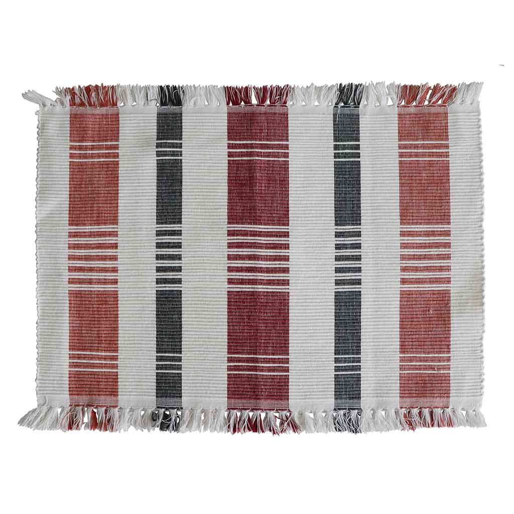 Individual Con Flecos Estampado 33X48Cm