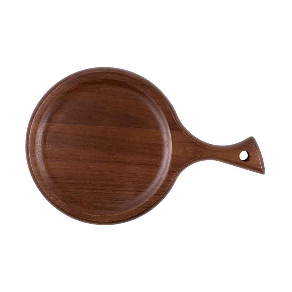 Bandeja Para Servir Redonda De Madera 28X18X2Cm