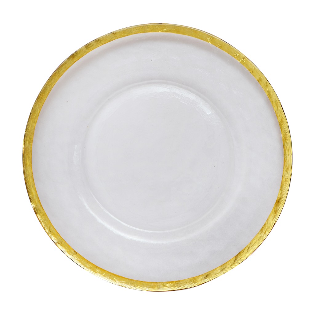 Plato De Fondo Con Borde Dorado 33cm