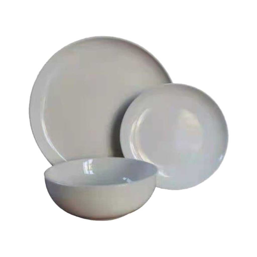 Juego de 12 piezas de vajillas beige