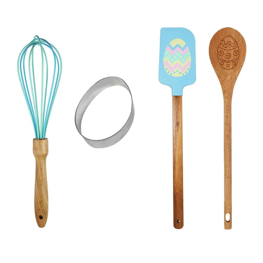 Set De 4 Piezas De Utensilios De Pascua