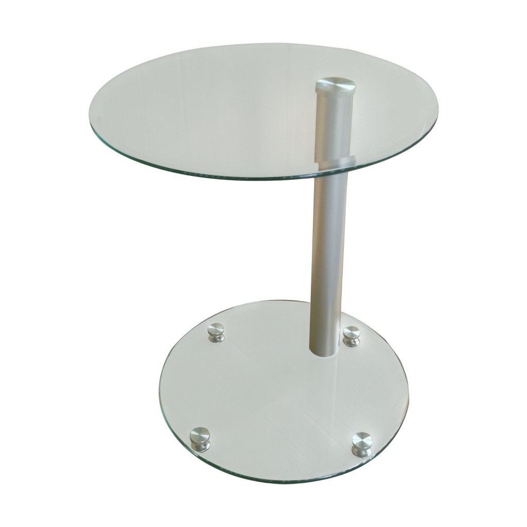Mesa Auxiliar De Vidrio Logi 45X45X50Cm