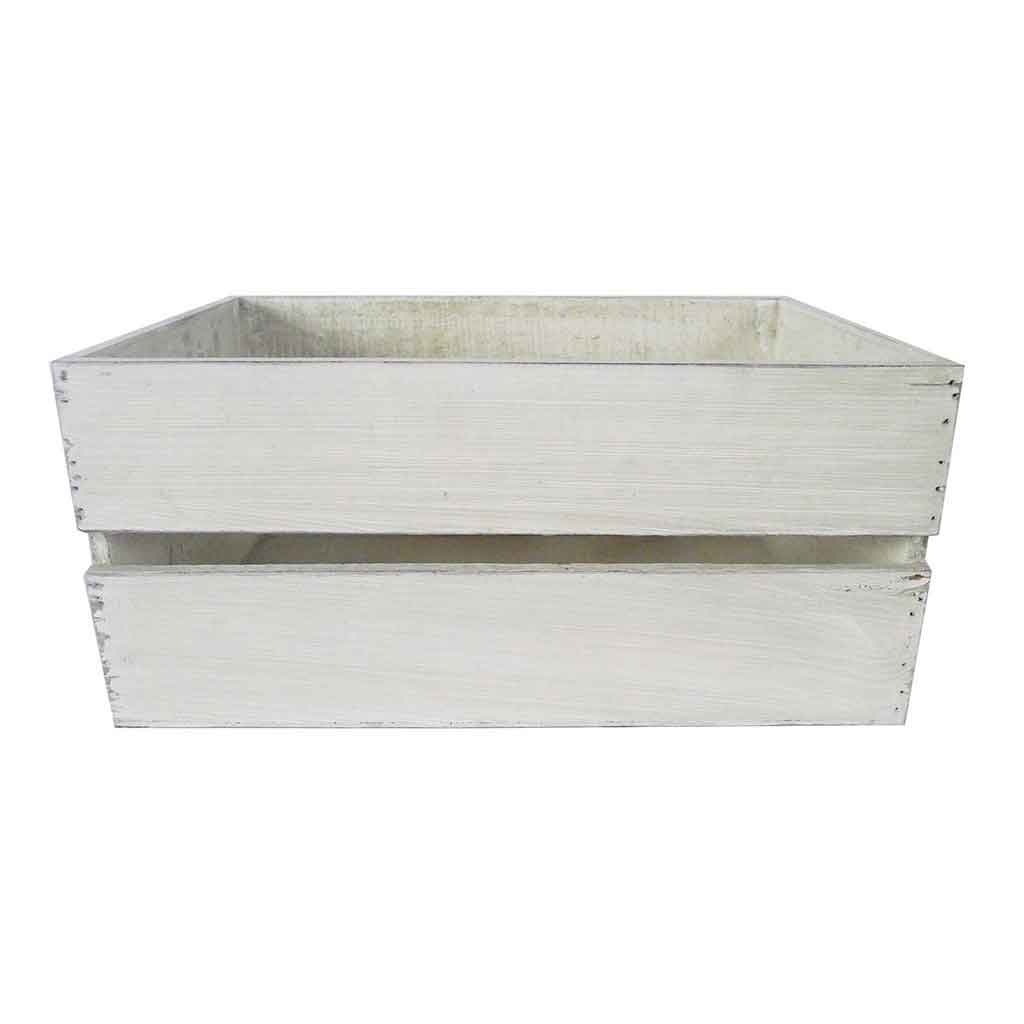 Cesta De Madera Gris 55X45X25
