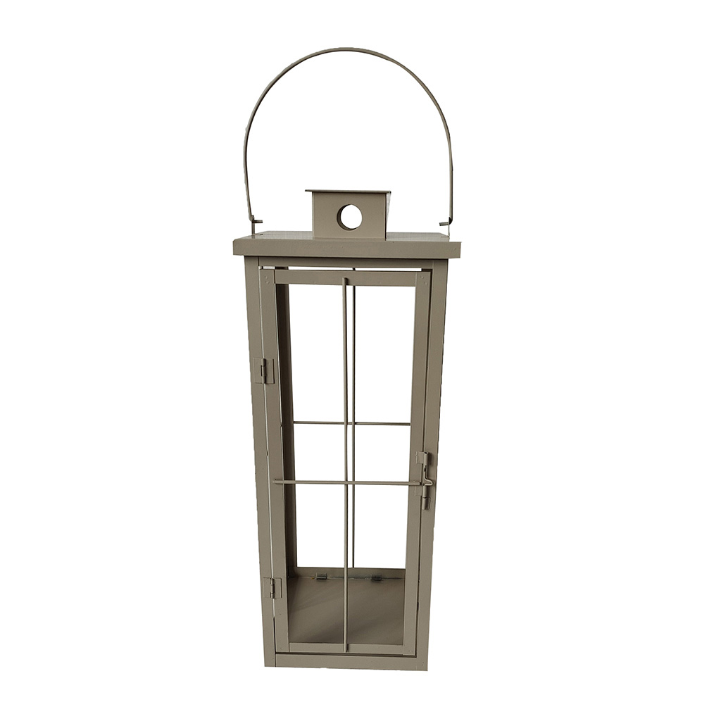 Farol decorativo gris 20.5X20.5X53CM