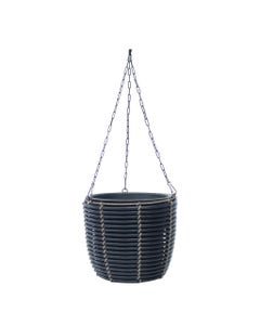 Macetero Decorativo Colgante De Color Negro 26x22cm