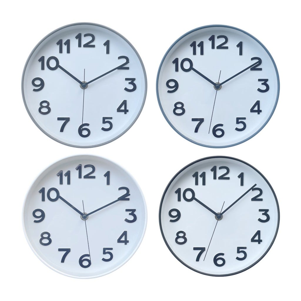 Reloj De Pared Colores Surtidos 20X4Cm