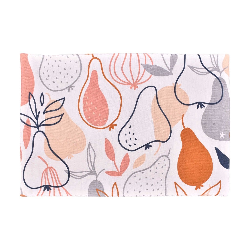 Individual Rectangular Estampado De Frutas 33X48Cm