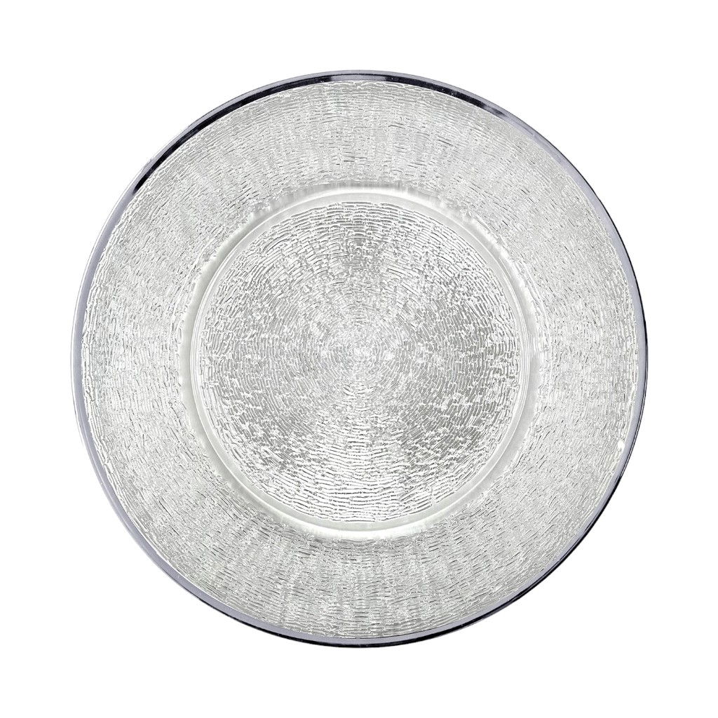 Plato De Fondo De Color Plateado 33Cm