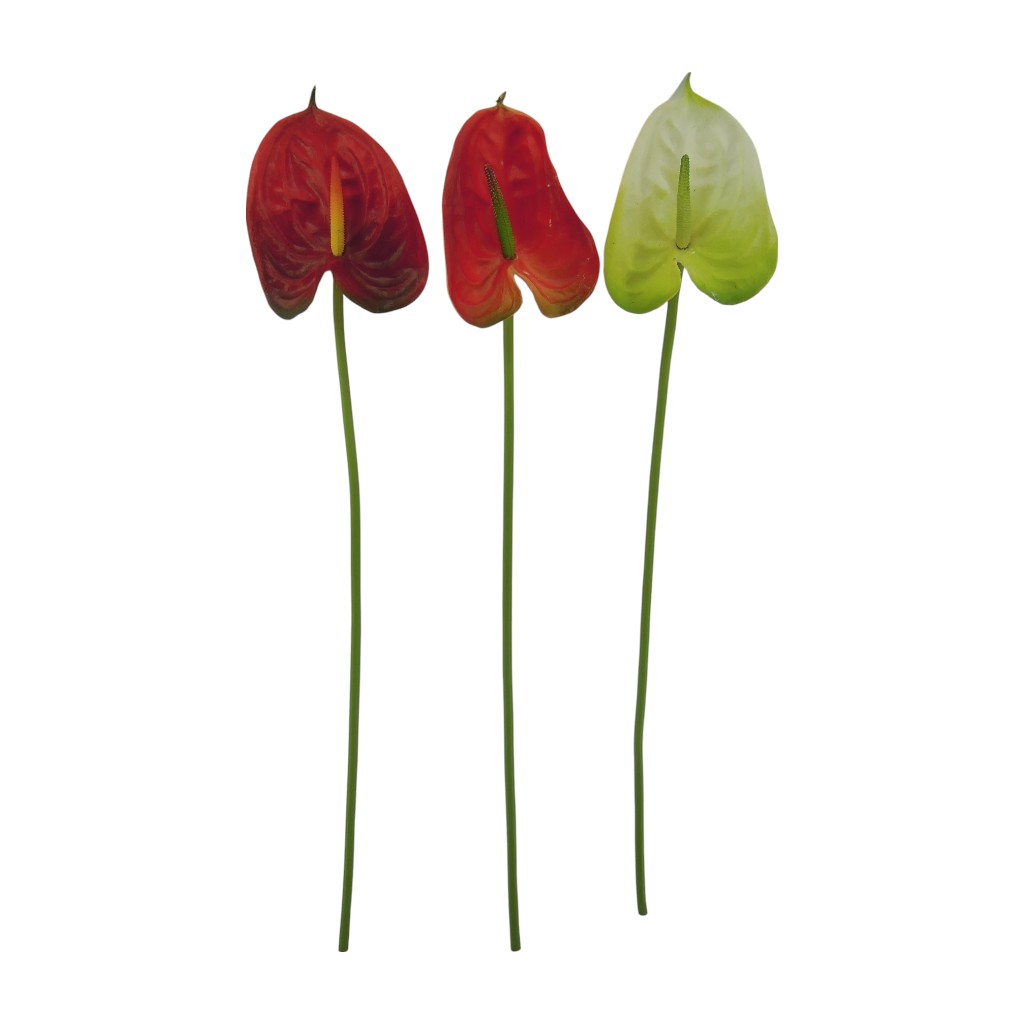 Flor Artificial Anthurium Spray 60cm Surtido