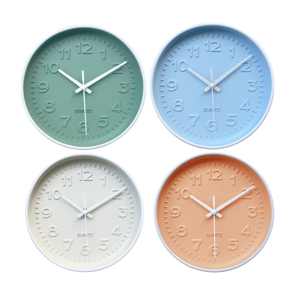 Reloj Redondo De Pared Colores Surtidos 20X4Cm
