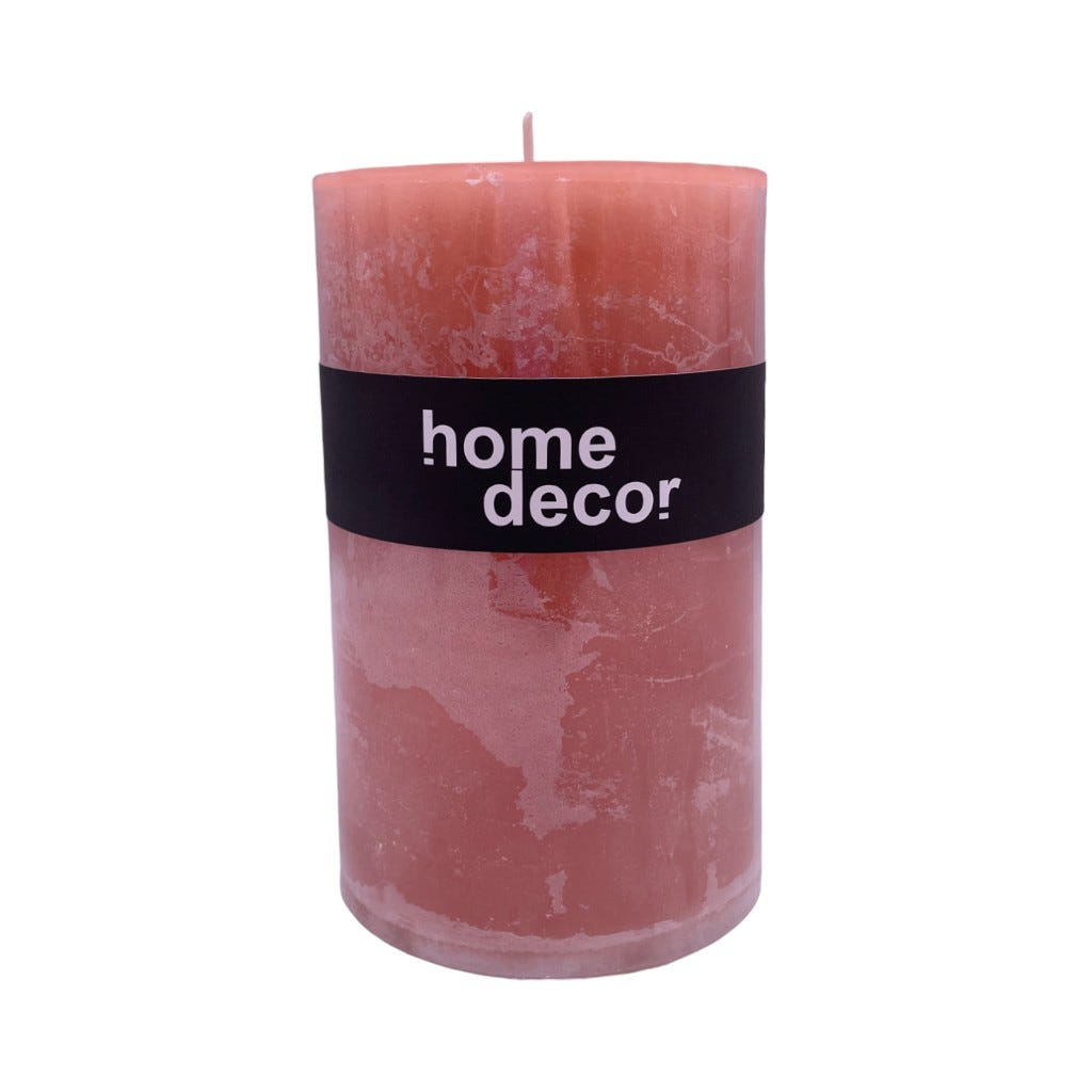 Vela Decorativa Naranja 9X15Cm