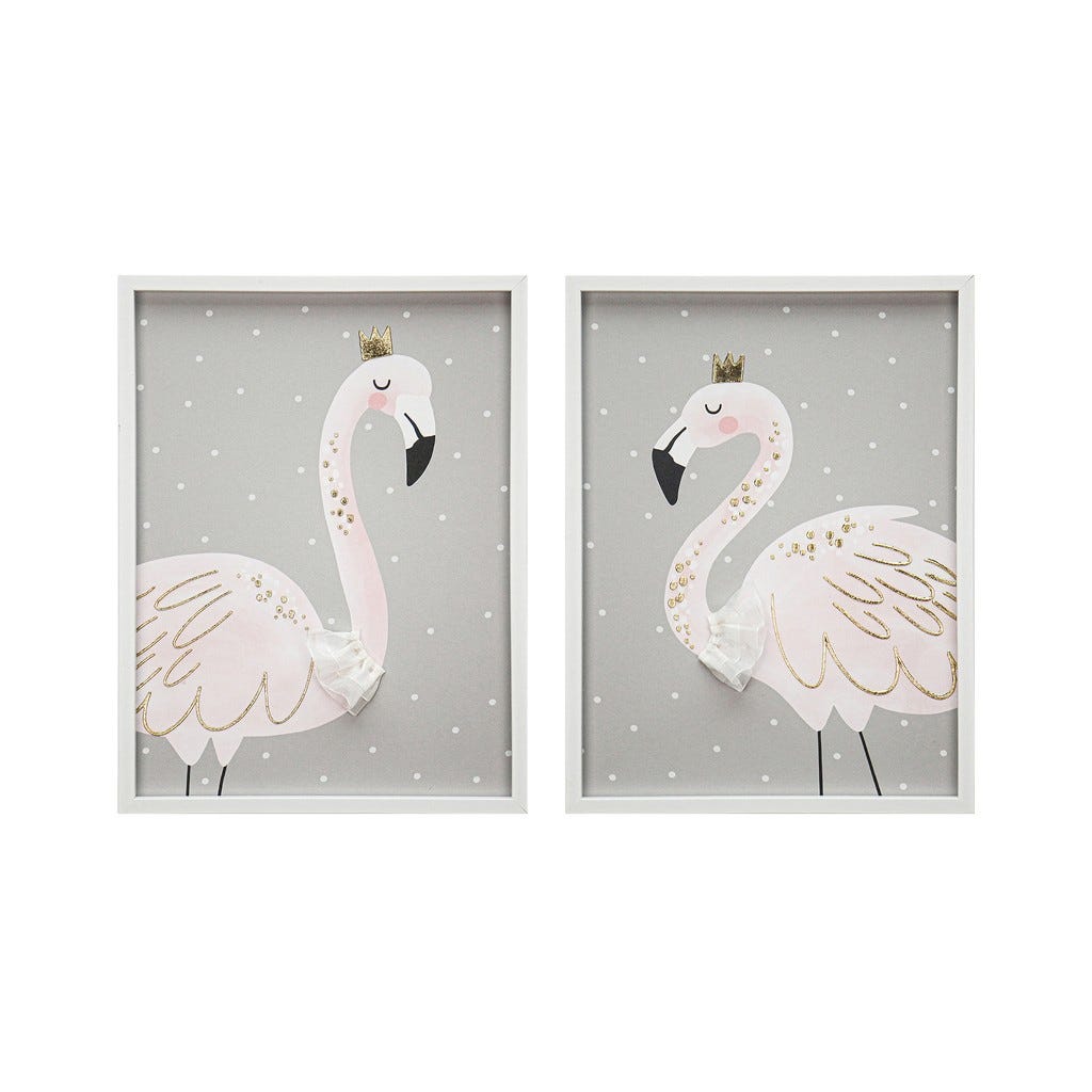 Cuadro Decorativo De Flamencos Surtidas 30x40x2cm