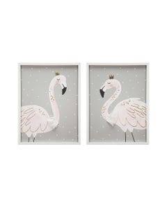 Cuadro Decorativo De Flamencos Surtidas 30x40x2cm