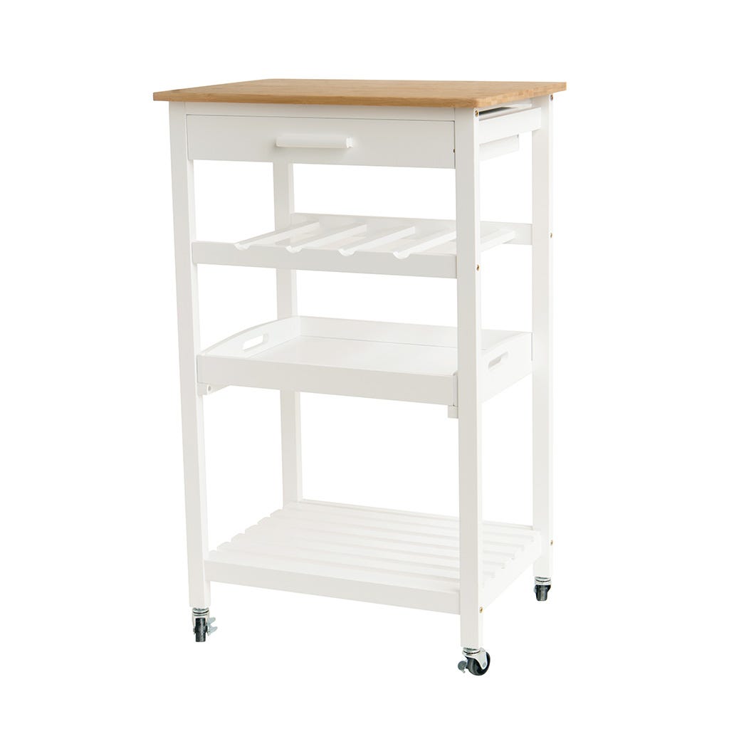 Carrito de Cocina Blanco 40X55.5X90.5CM