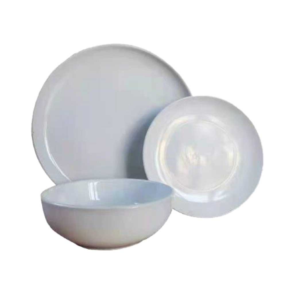 Juego de 12 piezas de vajillas blanco