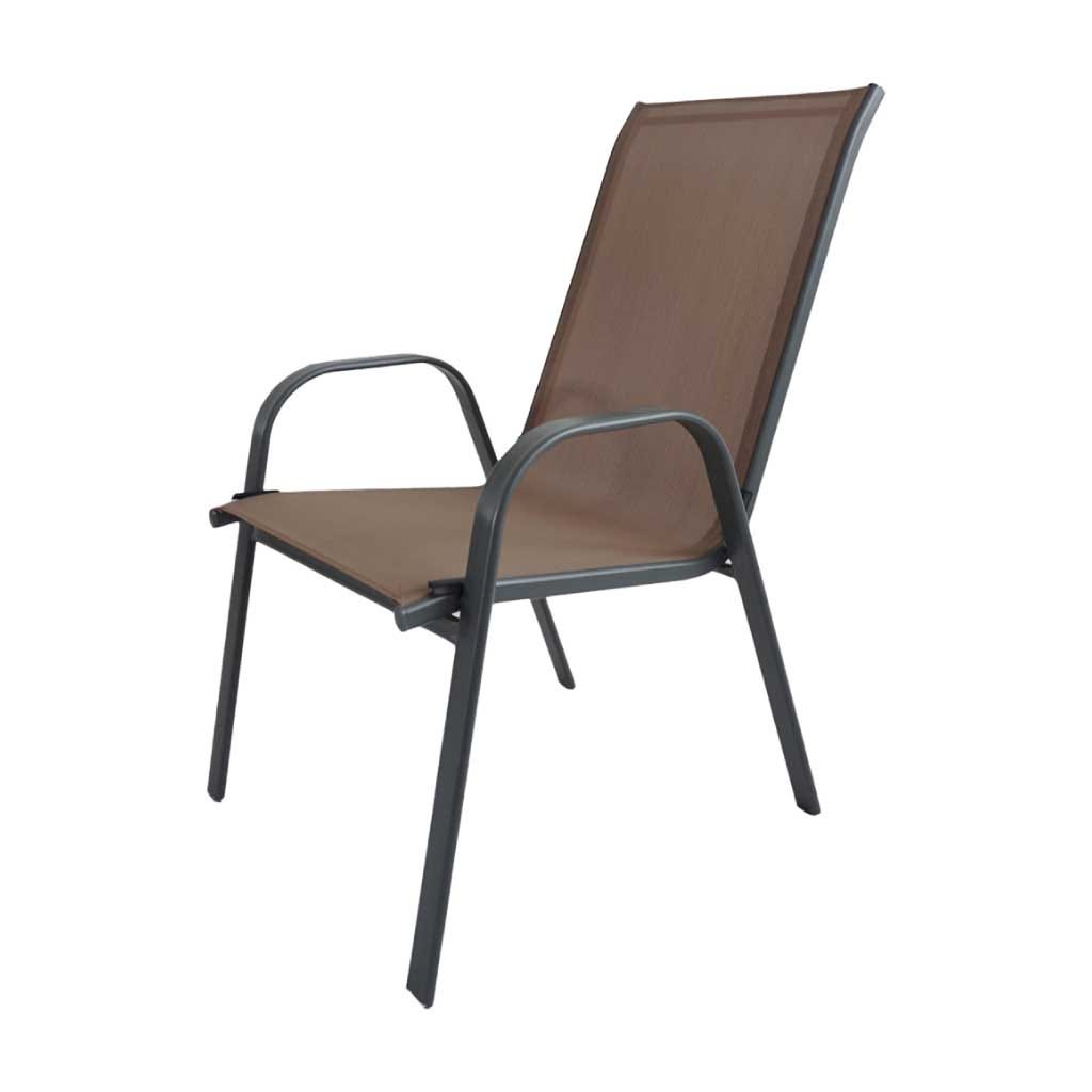 Silla Apilable Santiago marrón